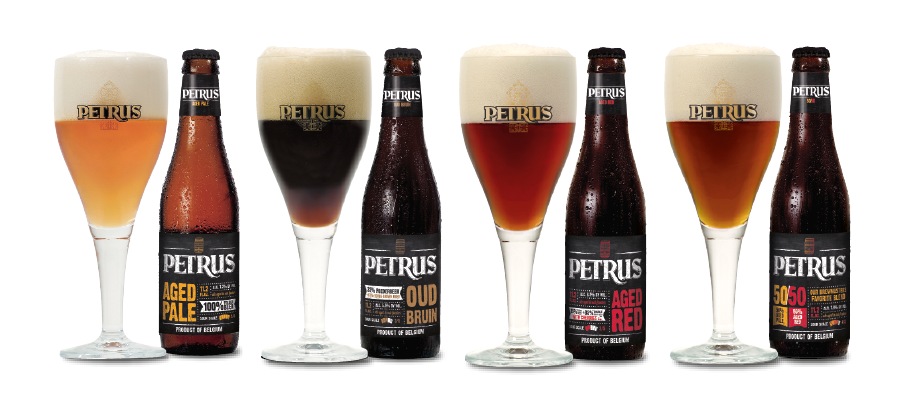 De Petrus Aged Pale, Oud Bruin, Aged Red en 50/50